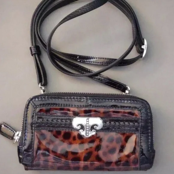 Brighton Animal Print Crossbody Wallet with Black Trim - LIKE NEW! - Picture 13 of 13